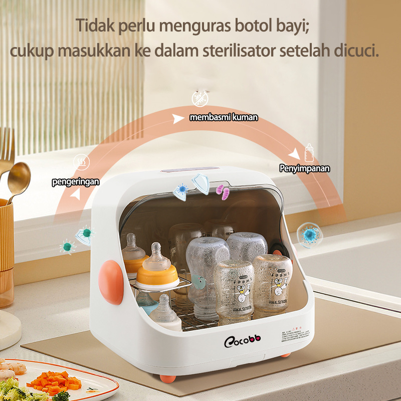 Sterilisator dan Pengering Botol Susu Bayi UV 20L Multifungsi Hemat Listrik - Cocobb - Gambar 4