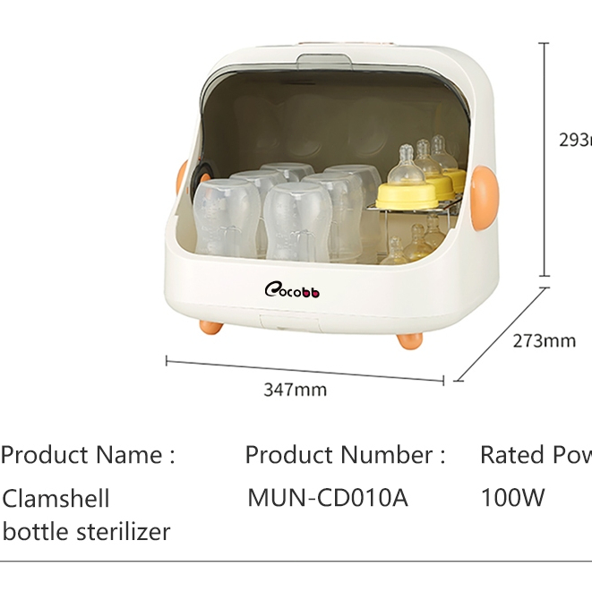 Sterilisator dan Pengering Botol Susu Bayi UV 20L Multifungsi Hemat Listrik - Cocobb - Gambar 9