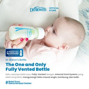 Dr. Brown’s Options+ Botol Susu Bayi PP Narrow Neck 250 ml Anti Kolik Motiff (3)