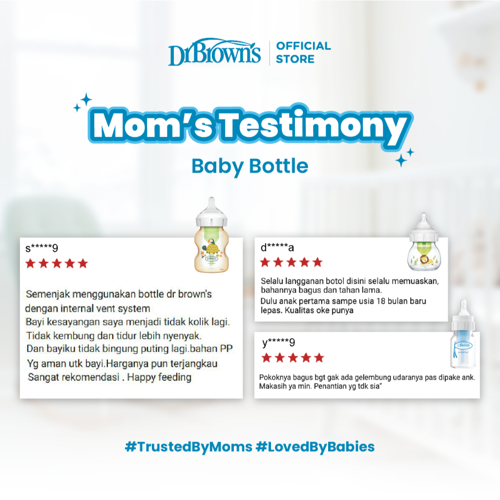 Dr. Brown's Options+ Botol Susu Kaca Wide Neck Anti Kolik Deco Series - Gambar 2