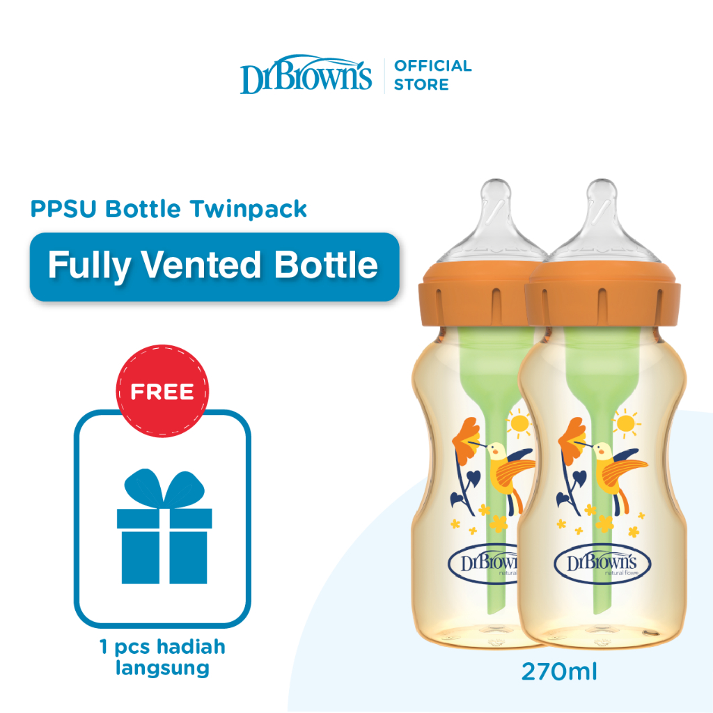 Dr. Brown's Options+ Botol Susu PPSU Wide Neck Anti Kolik Deco Series