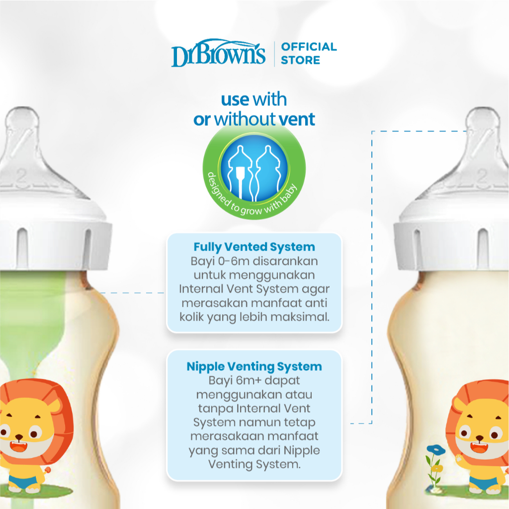 Dr. Brown's Options+ Botol Susu PPSU Wide Neck Anti Kolik Deco Series - Gambar 6