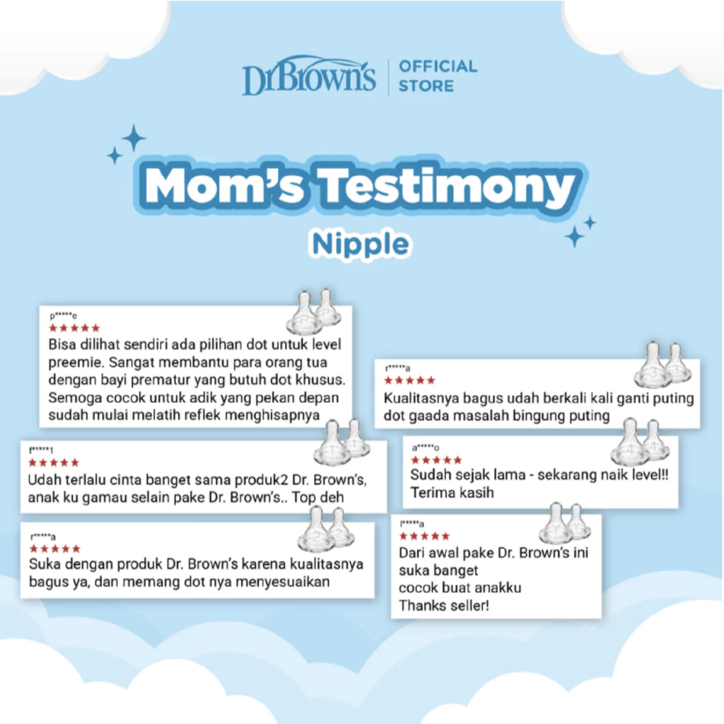 Dr. Brown's Wide Neck Teat Options+ isi 2pcs Dot Botol Susu Bayi Anti Kolik Silikon Lembut - Gambar 10