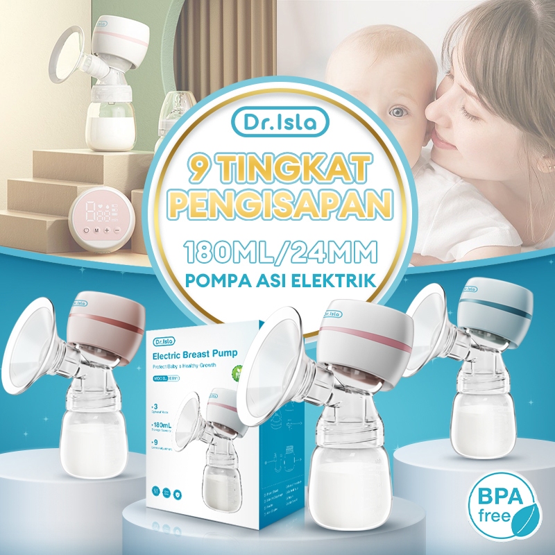 Dr.Isla EB11 Portable Electric Breast Pump Otomatis Rechargeable 180ml - Gambar 3