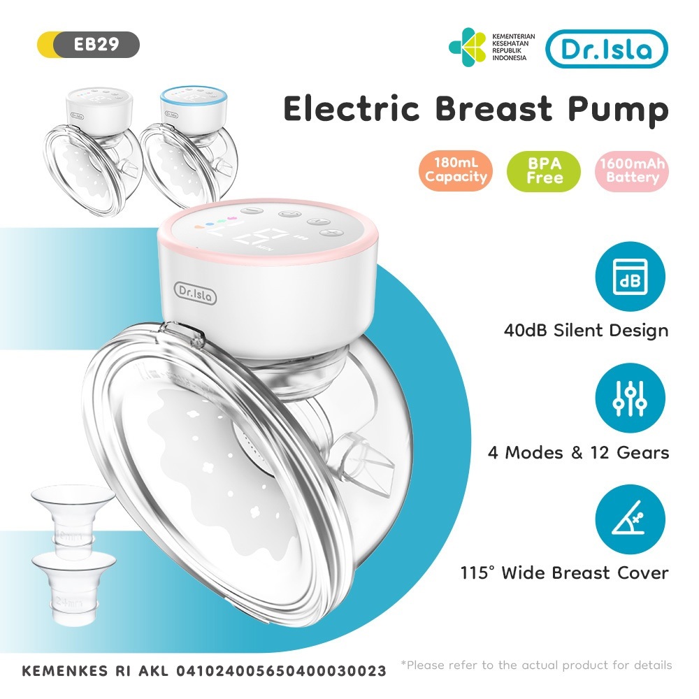 Dr.Isla EB46 Wearable Breast Pump Electric Handsfree Rechargeable 210ml
