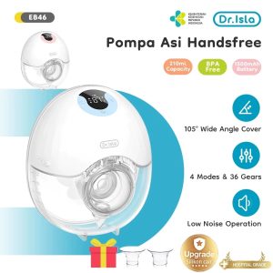Dr.Isla Wearable Breast Pump Handsfree Otomatis Rechargeable 210ml EB46