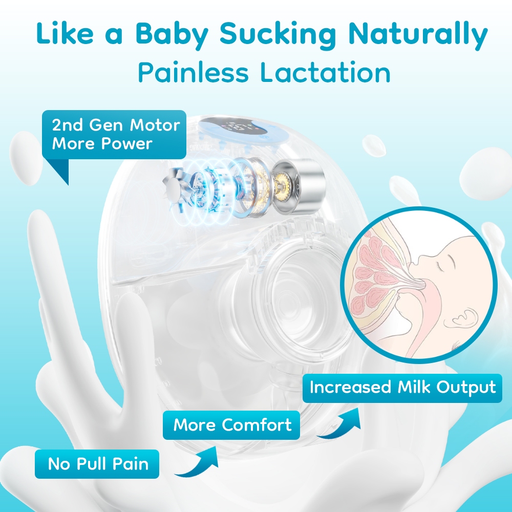 Dr.Isla Wearable Breast Pump Handsfree Otomatis Rechargeable 210ml EB46 - Gambar 7