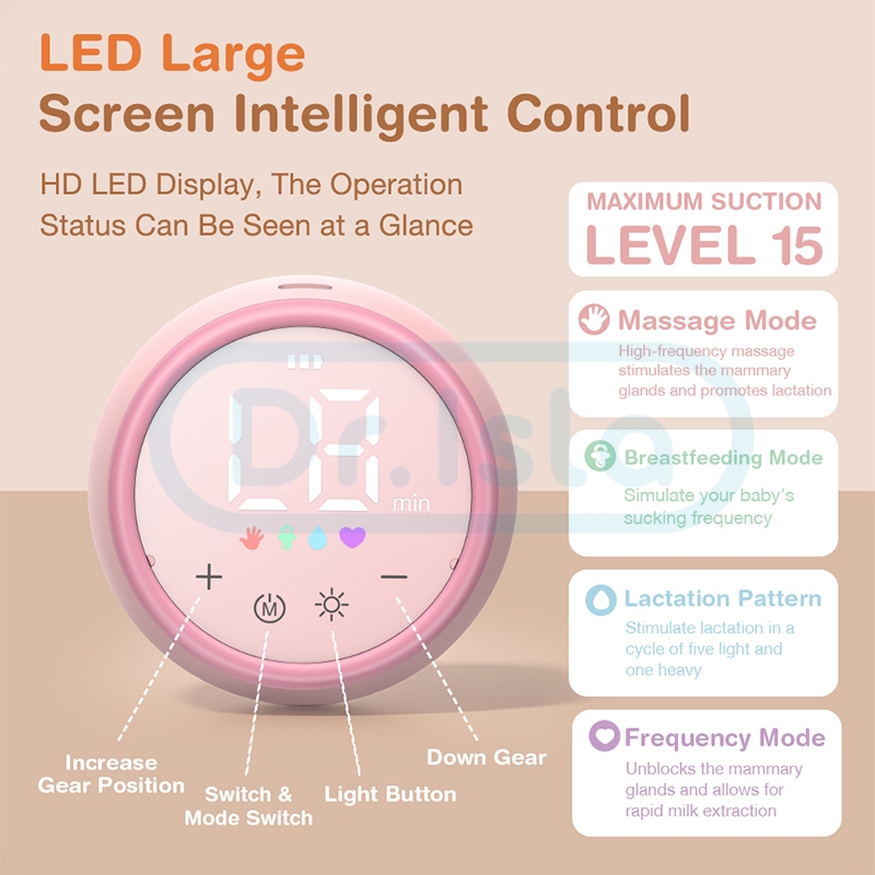 Dr.Isla Wearable Electric Breast Pump Single Portable Handsfree 180ml - Gambar 6