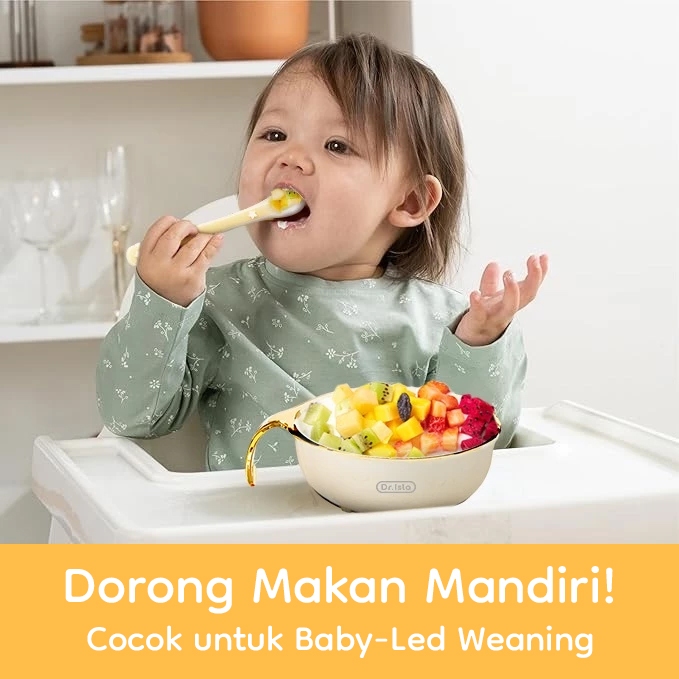 Dr.isla Set Mangkuk Makan Bayi PPSU BT15 Sendok Silikon Anti Pecah BPA Free - Gambar 4