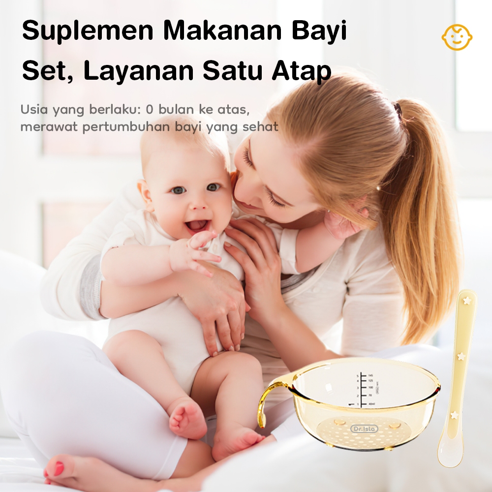 Dr.isla Set Mangkuk Makan Bayi PPSU BT15 Sendok Silikon Anti Pecah BPA Free - Gambar 7