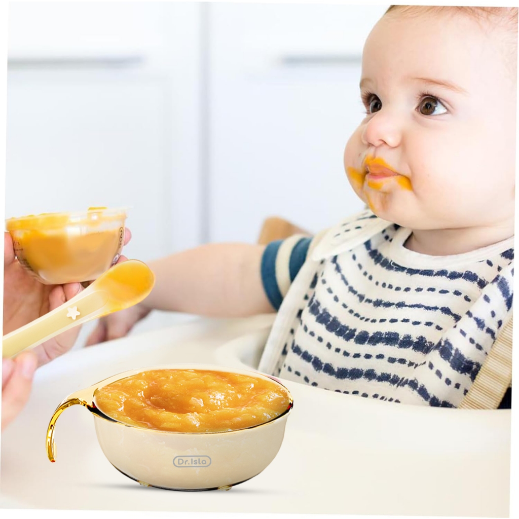 Dr.isla Set Mangkuk Makan Bayi PPSU BT15 Sendok Silikon Anti Pecah BPA Free - Gambar 8