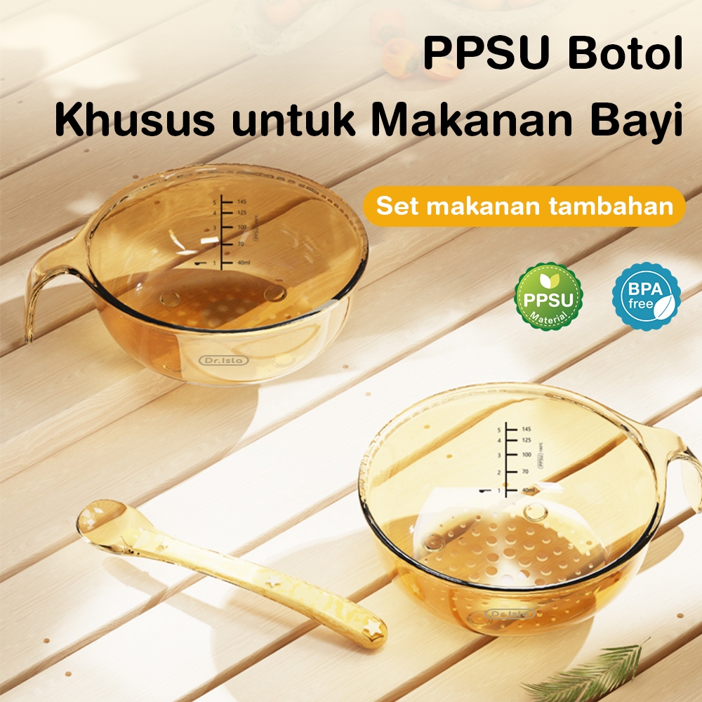 Dr.isla Set Mangkuk Makan Bayi PPSU BT15 Sendok Silikon Anti Pecah BPA Free - Gambar 9