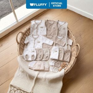 Fluffy Paket Perlengkapan Bayi Newborn 27 Pcs Setelan Bis Lengkap SNI
