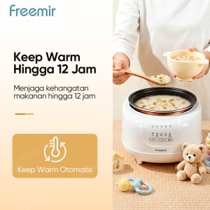 Freemir Smart Rice Cooker Low Carbo 1,2L Penanak Nasi Mini Digital MPASI (3)