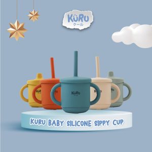 Gelas Silicone Bayi Kuru Training Cup 250ml Bebas BPA Tahan Panas