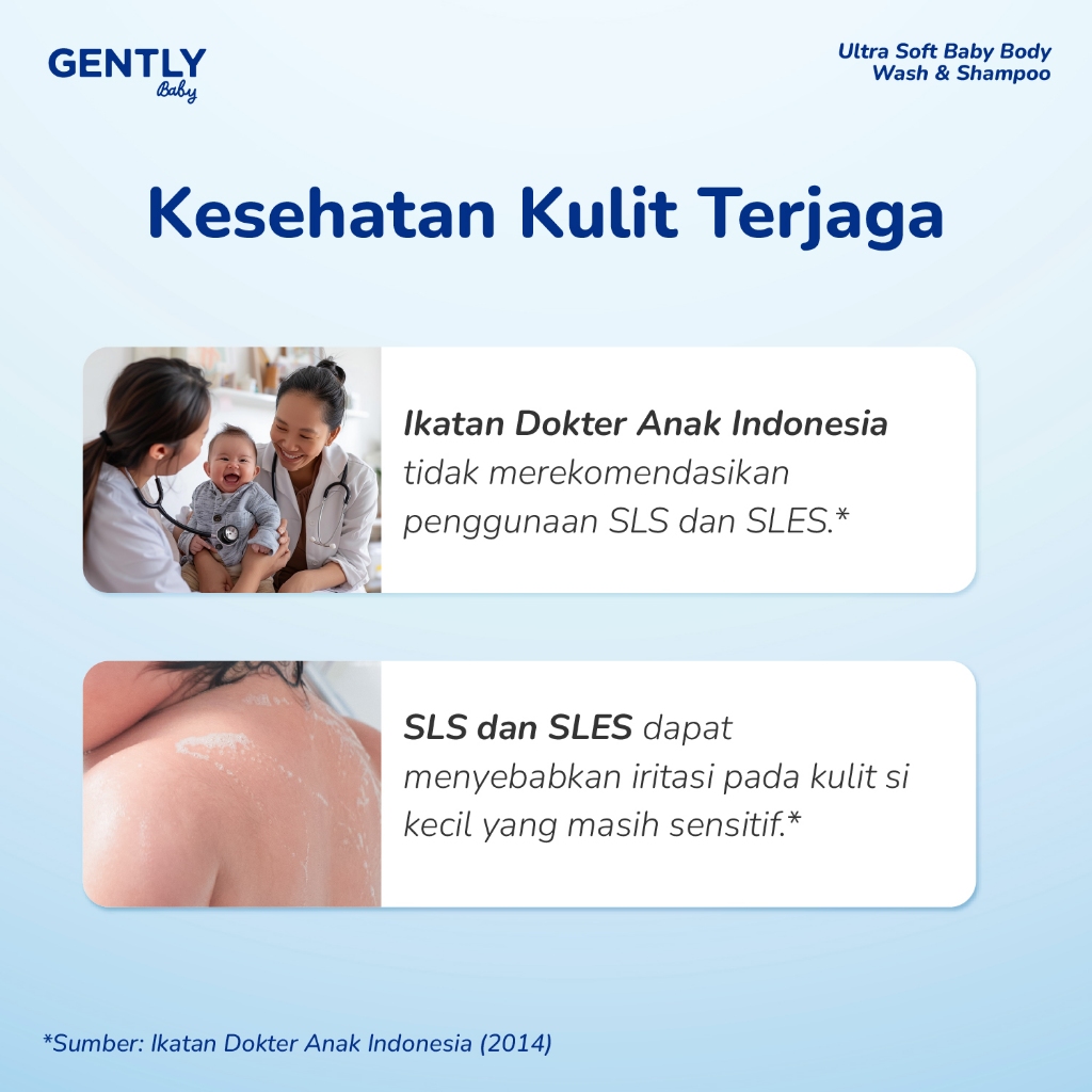 Gently Baby Wash Shampoo Ultra Soft 250ml Sabun Sampo Bayi Kulit Sensitif Anti Iritasi - Gambar 8