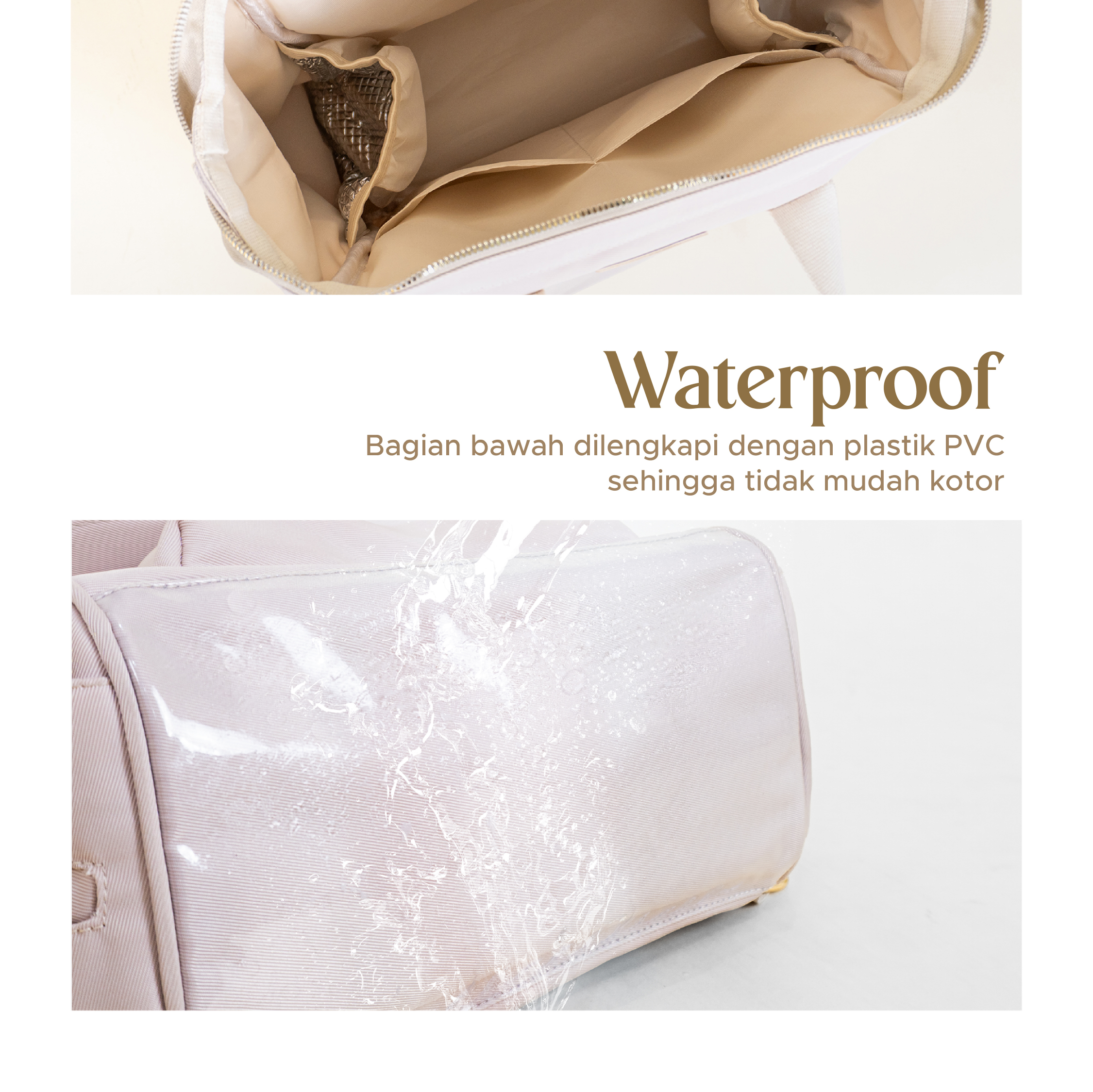 Honey Boo Jolly Diaper Bag Tas Ransel Totebag Bayi Multisekat Composite Waterproof - Gambar 10