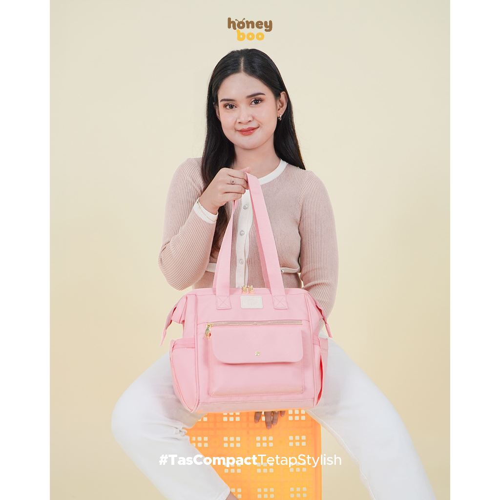 Honey Boo Jolly Diaper Bag Tas Ransel Totebag Bayi Multisekat Composite Waterproof - Gambar 7