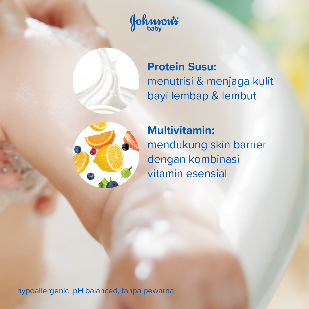 Johnson's Baby Hair Body Bath Milk Rice 1 Liter Sabun Mandi Bayi 2 in 1 1000ml - Gambar 7