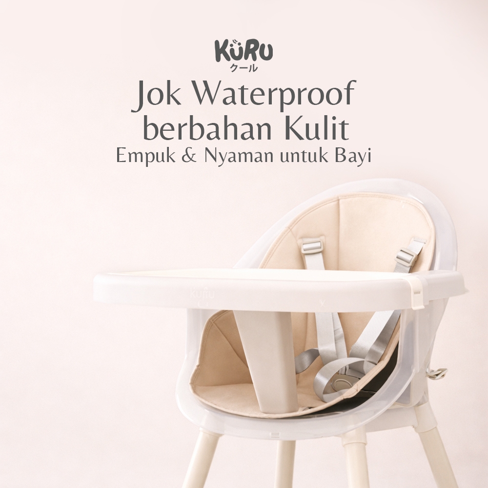 KURU 3in1 High Chair HC-8953 Kursi Makan Bayi Leather Booster Chair - Gambar 2