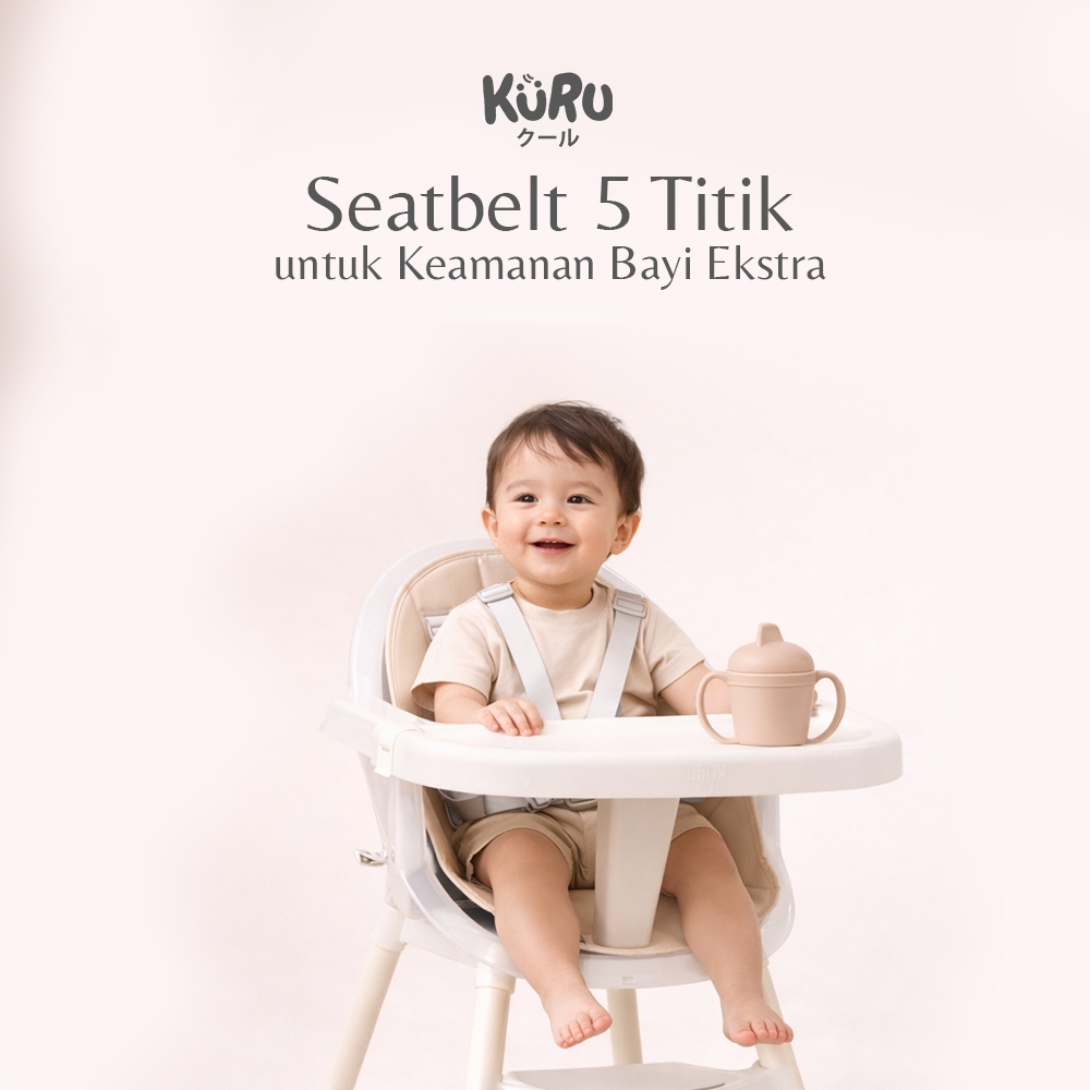 KURU 3in1 High Chair HC-8953 Kursi Makan Bayi Leather Booster Chair - Gambar 5
