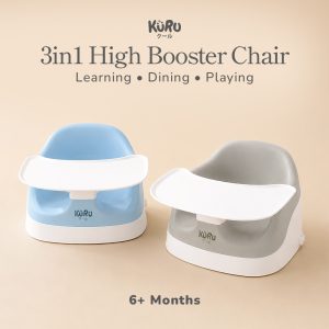 Kursi Makan & Mandi Bayi KURU 3in1 Booster Chair Portable EVA Foam