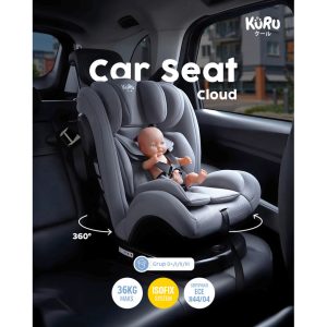 Kursi Mobil Anak Kuru Cloud 360 Rotation Isofix - Car Seat Bayi Multifungsi Newborn 12 Tahun
