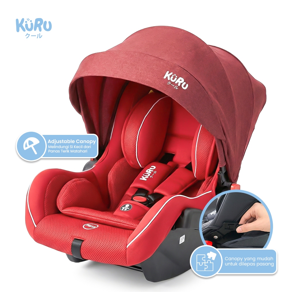 Kursi Mobil Bayi KURU Basic Portable Light Weight - Carseat Infant Carry Basket 0-15 Bulan - Gambar 3