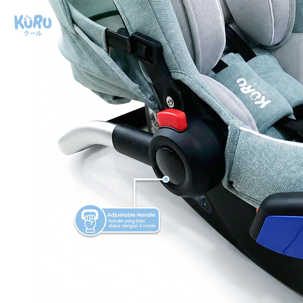 Kursi Mobil Bayi KURU Basic Portable Light Weight - Carseat Infant Carry Basket 0-15 Bulan - Gambar 4