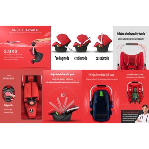 Kursi Mobil Bayi KURU Basic Portable Light Weight - Carseat Infant Carry Basket 0-15 Bulan - Gambar 6