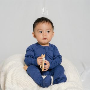Little Palmerhaus Footie Sleepsuit Baju Tidur Bayi Zipper Cotton Modal