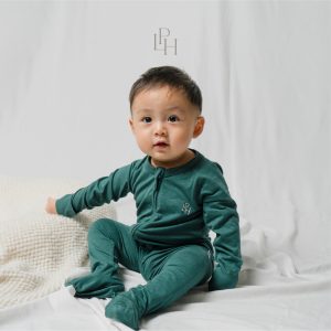 Little Palmerhaus Footie Sleepsuit Baju Tidur Bayi Zipper Cotton Modal (2)