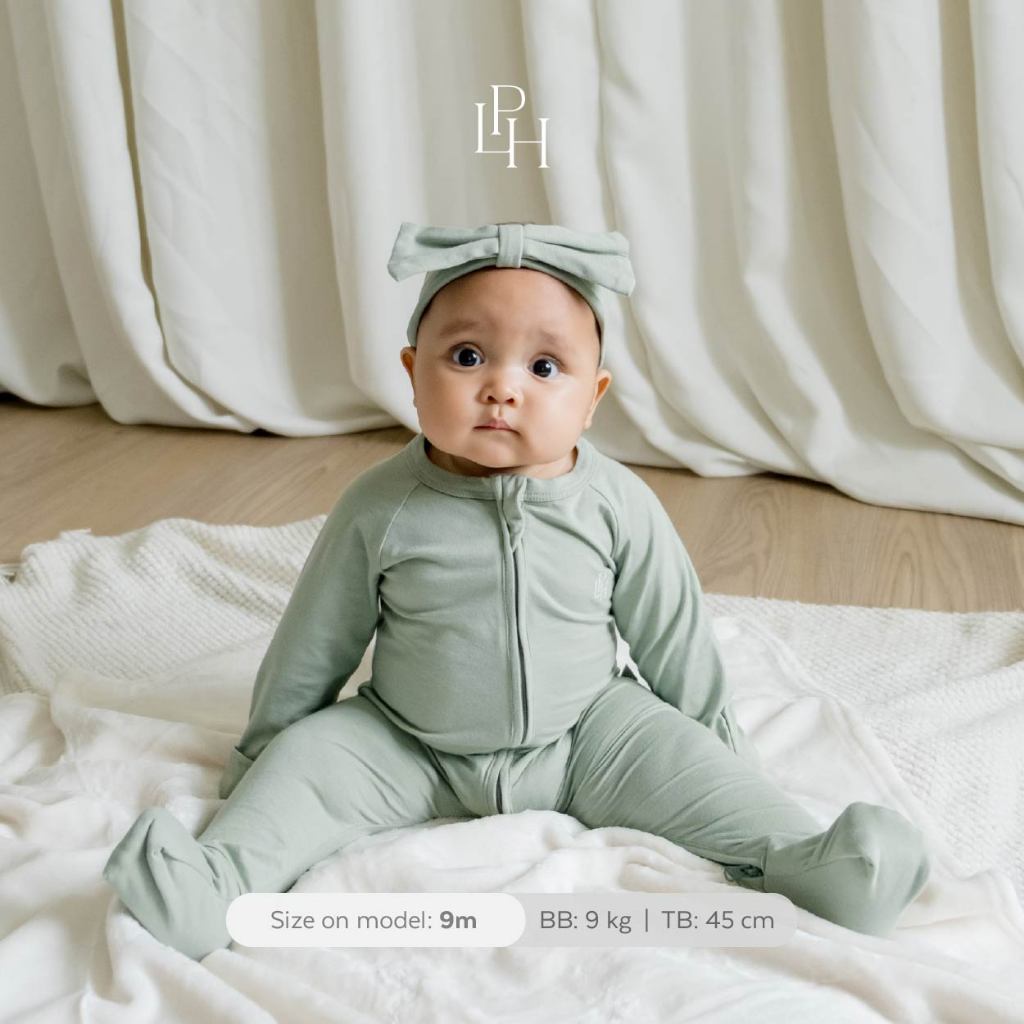 Little Palmerhaus Sleepsuit Bayi Jumper Panjang Modal Cotton Soft Premium - Gambar 2