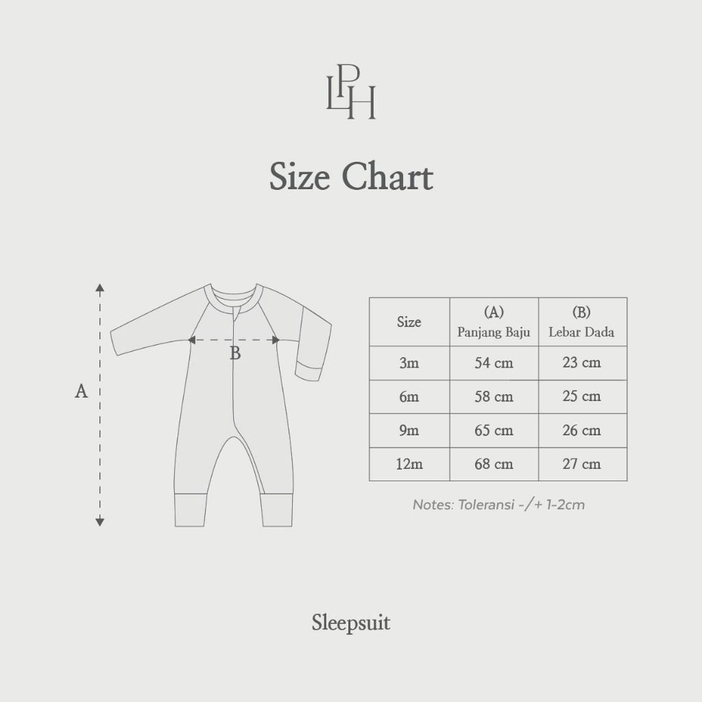 Little Palmerhaus Sleepsuit Bayi Jumper Panjang Modal Cotton Soft Premium - Gambar 9