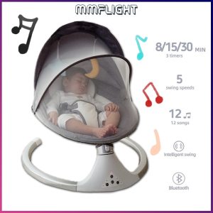 Mmflight HUG ME Ayunan Bayi Elektrik Otomatis Lipat Swing Chair Bluetooth