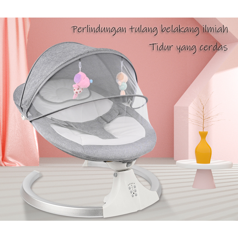 Mmflight HUG ME Ayunan Bayi Elektrik Otomatis Lipat Swing Chair Bluetooth - Gambar 3
