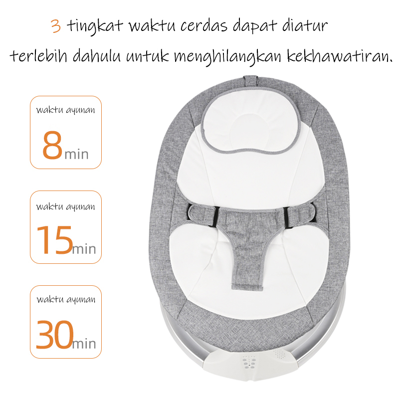 Mmflight HUG ME Ayunan Bayi Elektrik Otomatis Lipat Swing Chair Bluetooth - Gambar 4