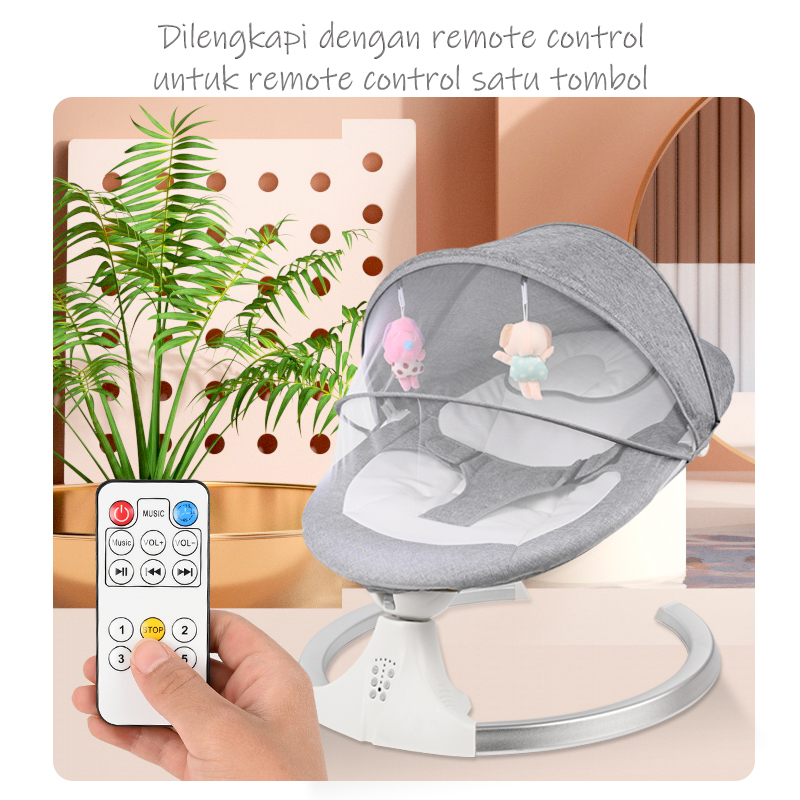 Mmflight HUG ME Ayunan Bayi Elektrik Otomatis Lipat Swing Chair Bluetooth - Gambar 5