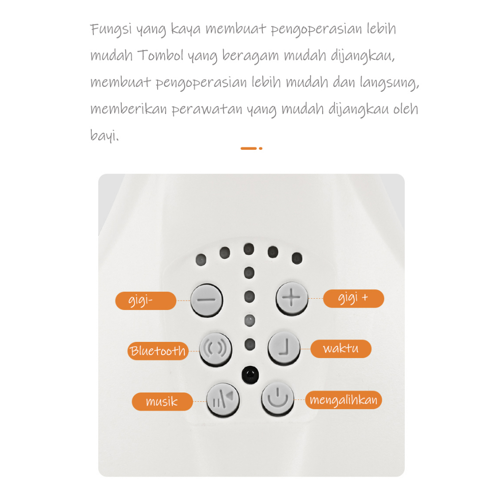 Mmflight HUG ME Ayunan Bayi Elektrik Otomatis Lipat Swing Chair Bluetooth - Gambar 6