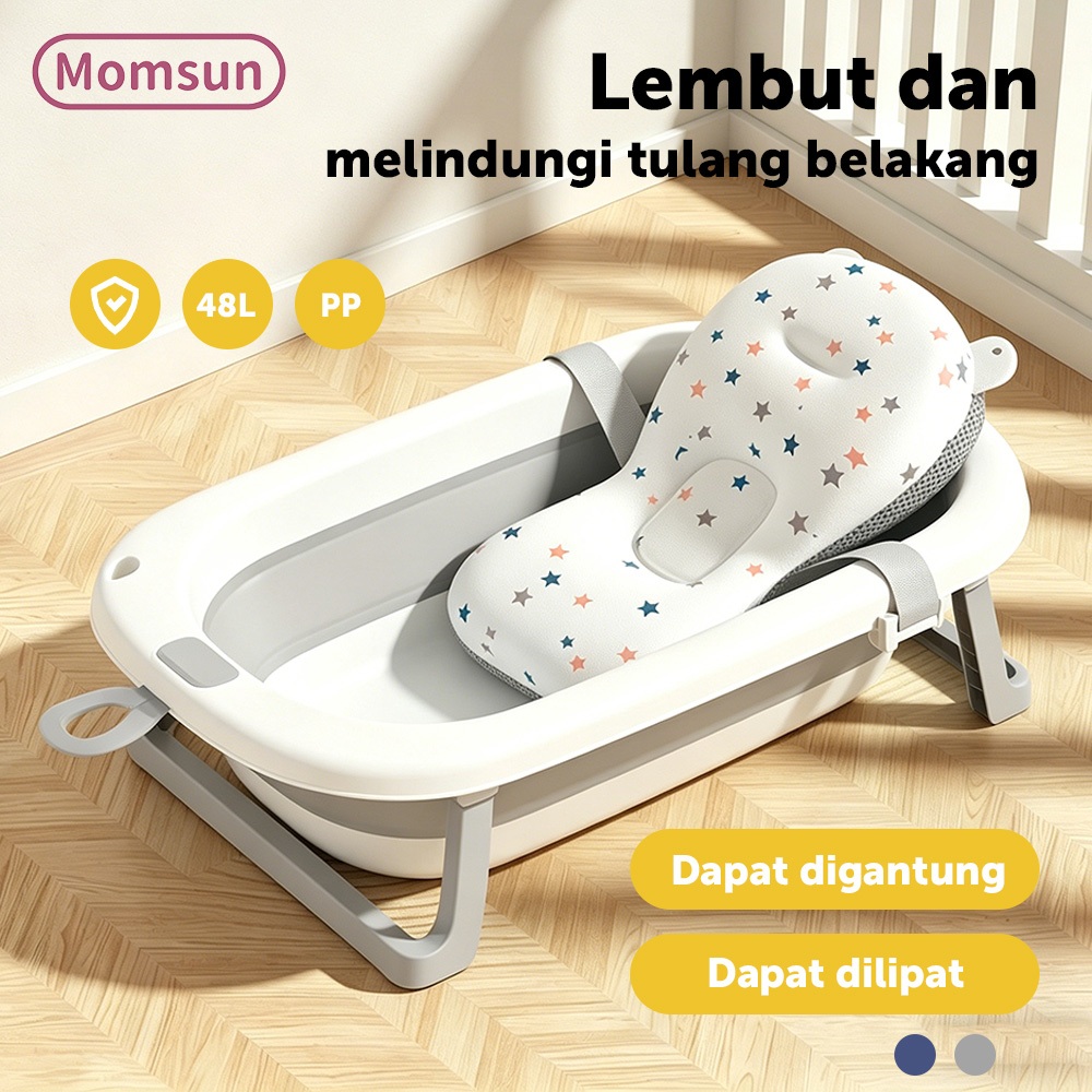 Mom Sun Foldable Baby Bath Tub TUB02 - Bak Mandi Lipat Bantal