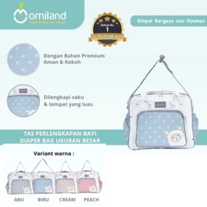 Omiland Tas Bayi Besar Alpaca Series Multisekat Praktis & Kokoh
