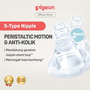 Pigeon Peristaltic S-Type Nipple 2pcs Box - Nipple Standard Neck Anti Kolik