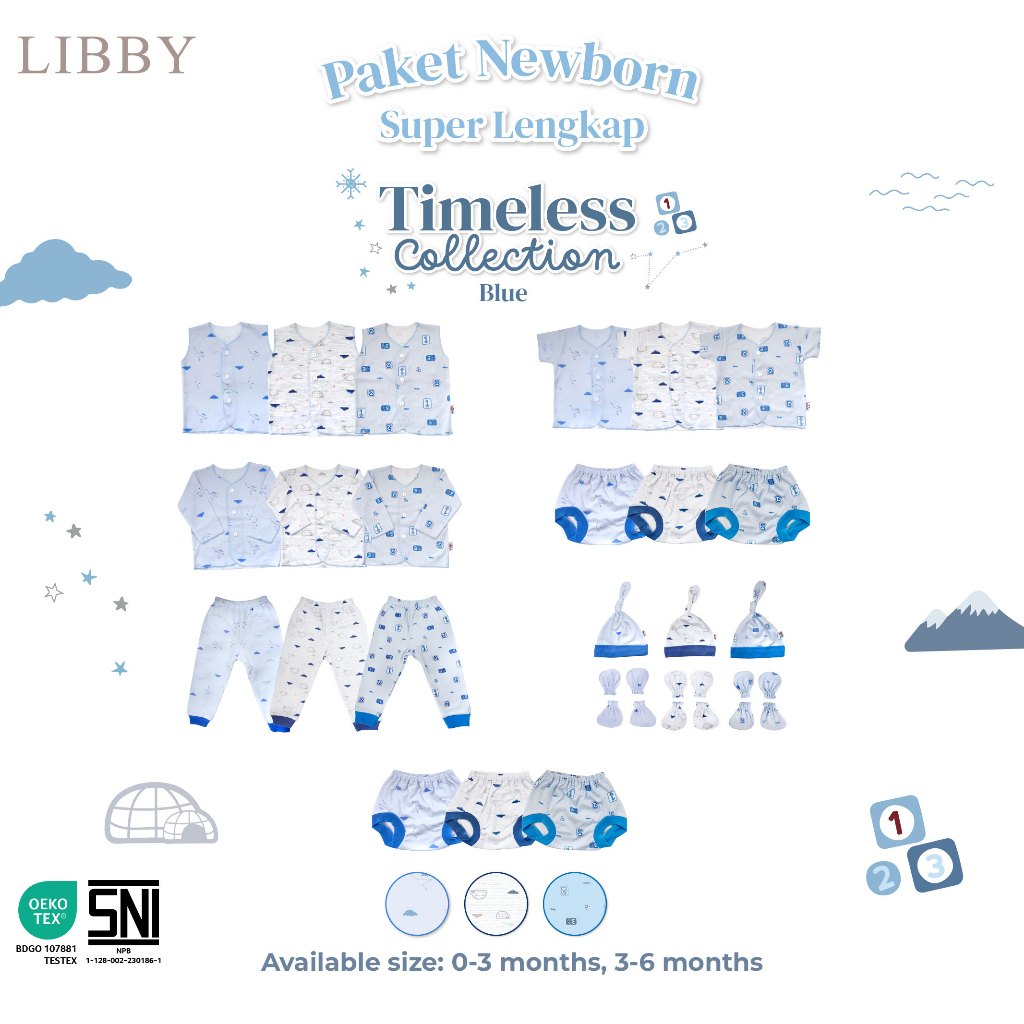 Paket Lahiran Baju Bayi Baru Lahir Libby Gift Set Newborn Timeless Collection