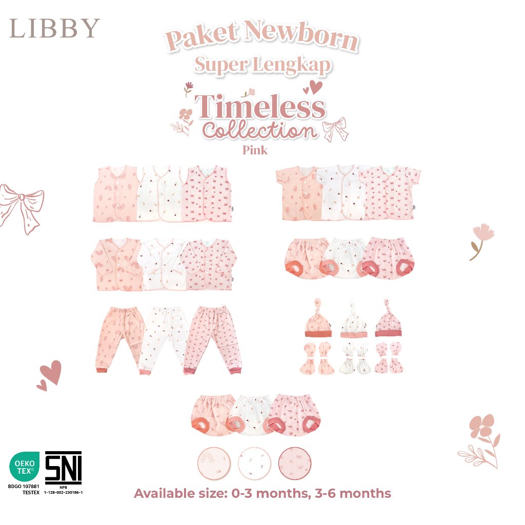 Paket Lahiran Baju Bayi Baru Lahir Libby Gift Set Newborn Timeless Collection - Gambar 2