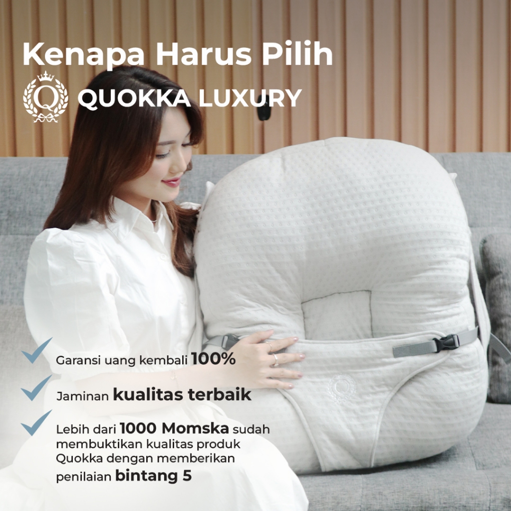 Quokka Luxury Baby Sofa Premium Bantal Belajar Duduk Bayi Multiguna Hypoallergenic - Gambar 5