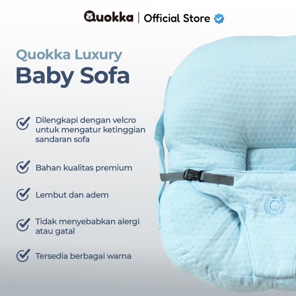 Quokka Luxury Baby Sofa Premium Bantal Belajar Duduk Bayi Multiguna Hypoallergenic - Gambar 6