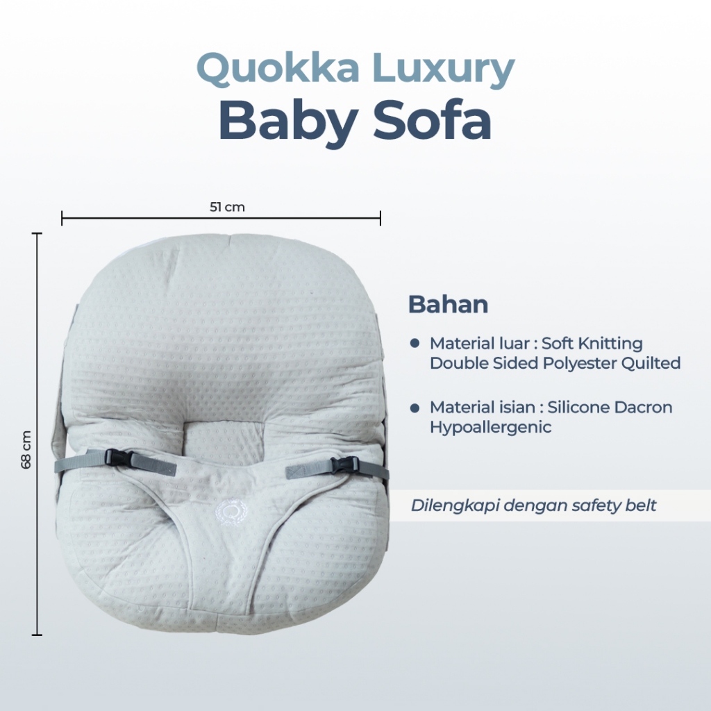 Quokka Luxury Baby Sofa Premium Bantal Belajar Duduk Bayi Multiguna Hypoallergenic - Gambar 7