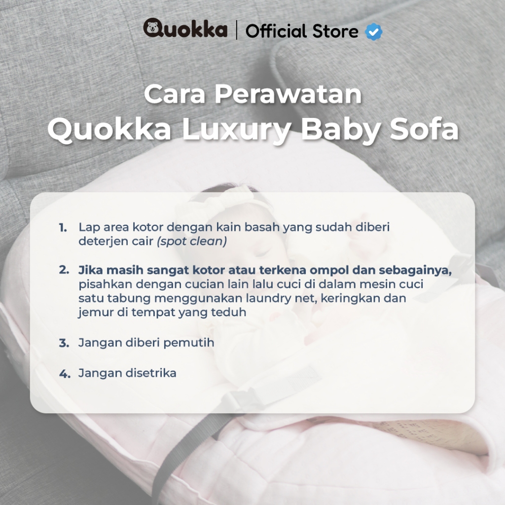 Quokka Luxury Baby Sofa Premium Bantal Belajar Duduk Bayi Multiguna Hypoallergenic - Gambar 8