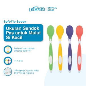 Sendok Makan Anak Dr. Browns Soft-Tip Silicone Spoon Peralatan MPASI Bayi