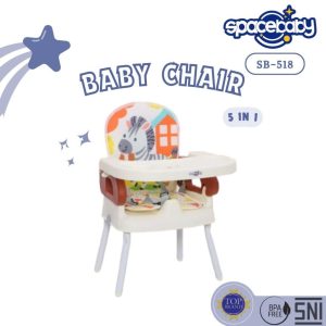 Spacebaby SB 518 Folding Booster Seat Kursi Makan Lipat Anak 5in1